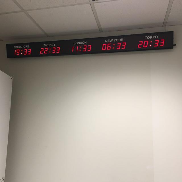 Indoor LED World Clock Display, Furniture & Home Living, Lighting
