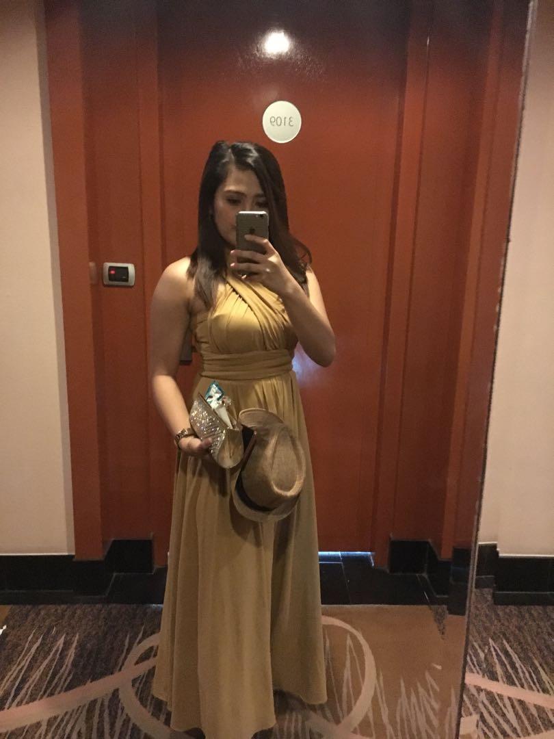 mustard infinity dress