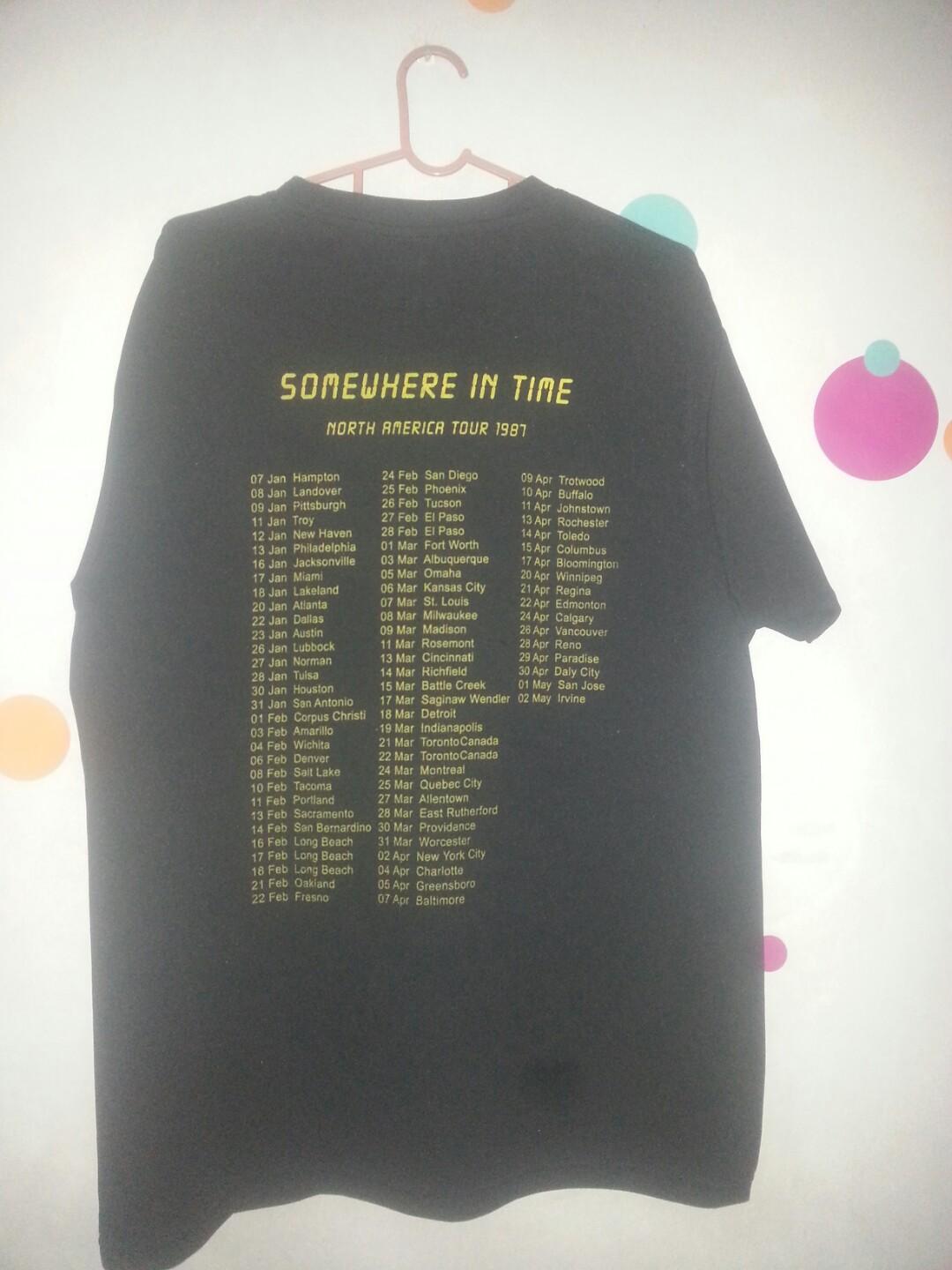 Iron Maiden Somewhere In Time North America Tour 1987 Men S