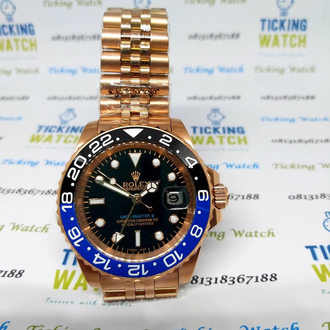Jam Tangan Rolex Gmt Batman Replika Fesyen Pria Jam Tangan Di Carousell
