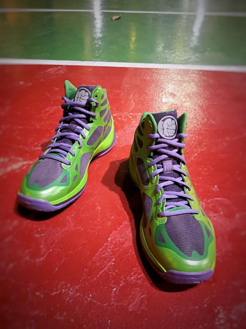 Li Ning Sonic Iii X Marvel X Hulk Basketball Shoes Men S Fashion