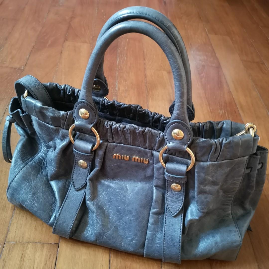 MIU MIU Vitello Lux Bow Bag, Women's Fashion, Bags & Wallets, Shoulder Bags  on Carousell