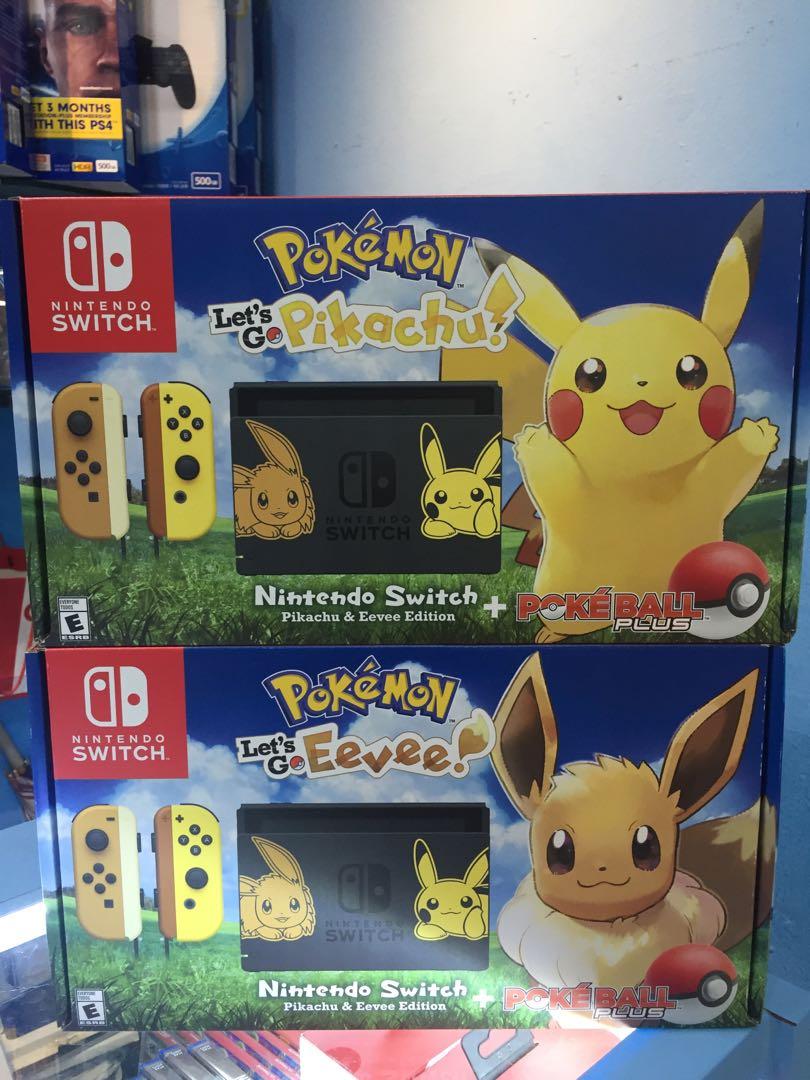 Nintendo Switch Lets Go Pikachu Or Eevee Set Toys Games