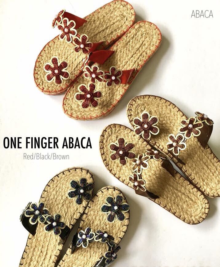 One finger abaca slippers, Women's 
