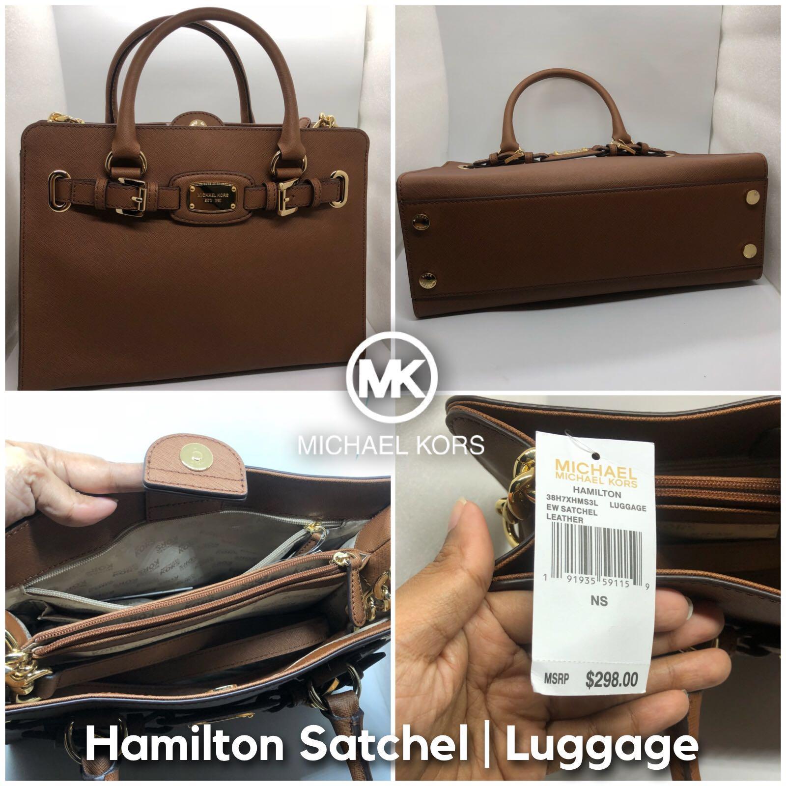 Orig Michael Kors EW Hamilton Satchel Bag [Luggage], Luxury, Bags & Wallets  on Carousell