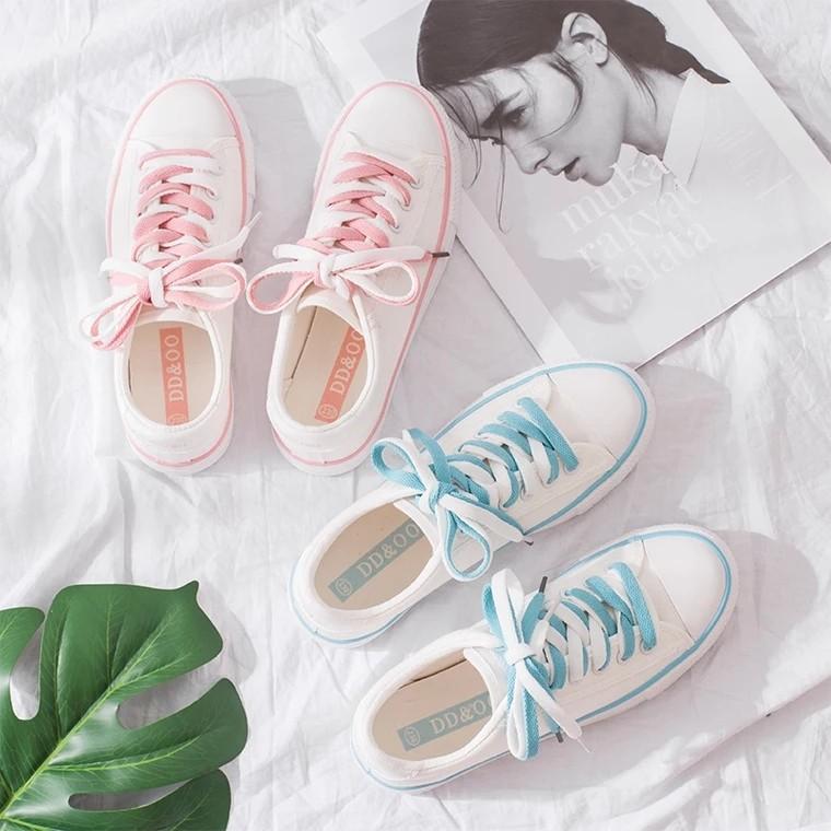 pastel pink shoe laces