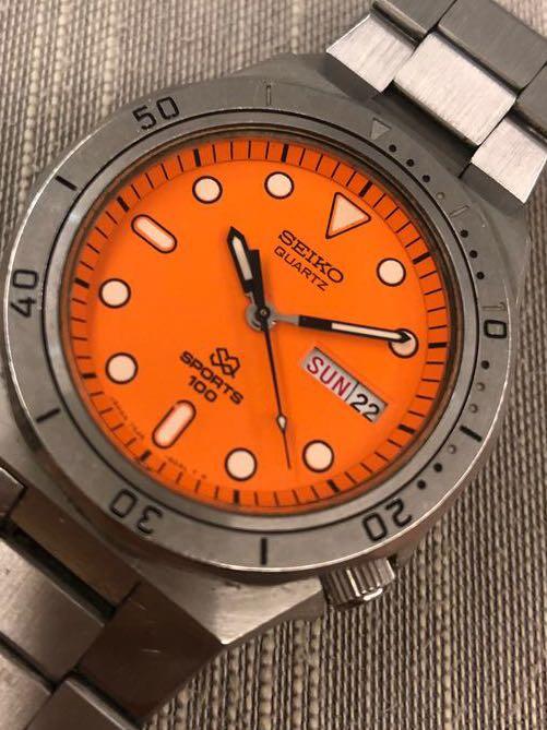 Seiko Orange sports 7546, Luxury, Watches on Carousell