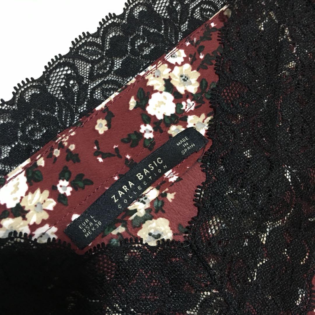 Robe Longue ZARA STUDIO Bordeaux - Taille S (équivalent 8), Fluide Et élégante