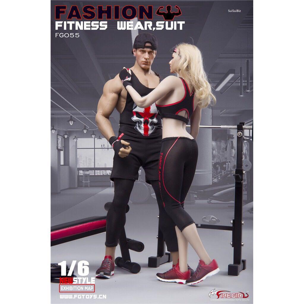 Fire Girl Toys 1/6 FG055 fashion handsome Fitness trainer suit for Hot Toys body