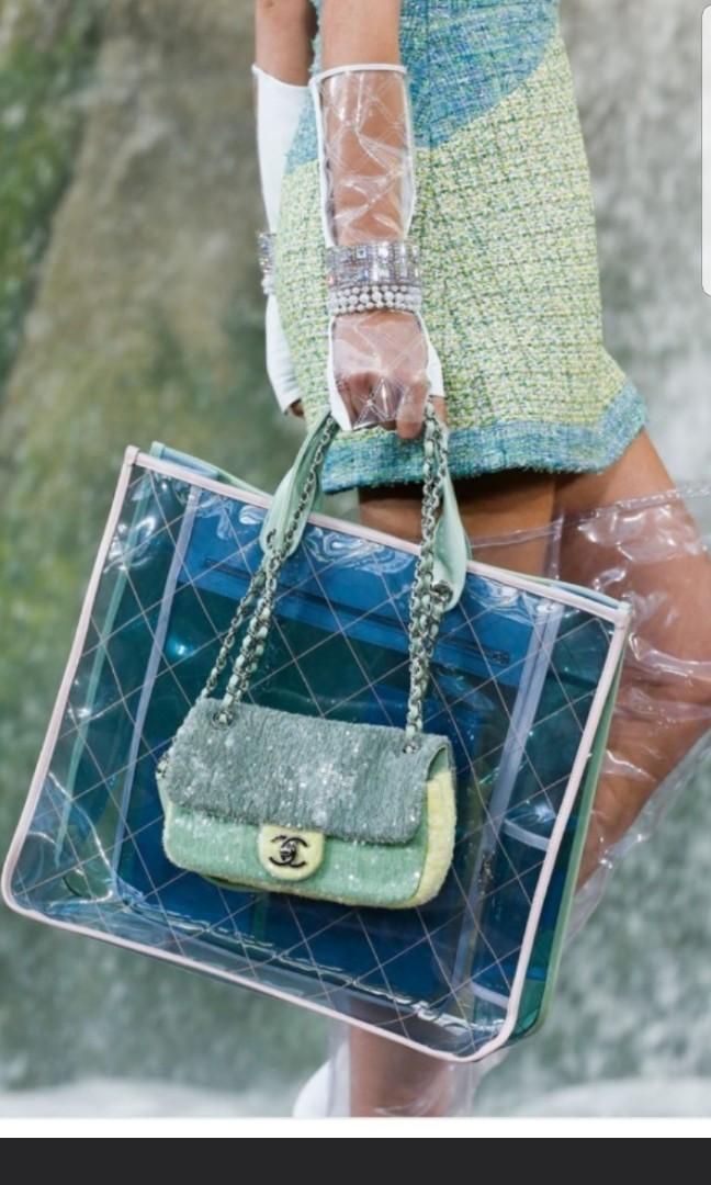 2018 Chanel Mini Flap Waterfall Collection #25 Sequins Bag, Luxury