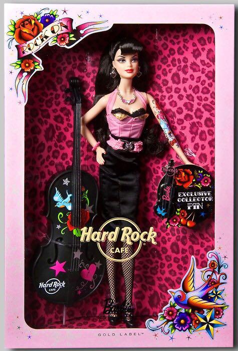 Barbie gold label collector Hard Rock Cafe doll with bass, Hobbies 