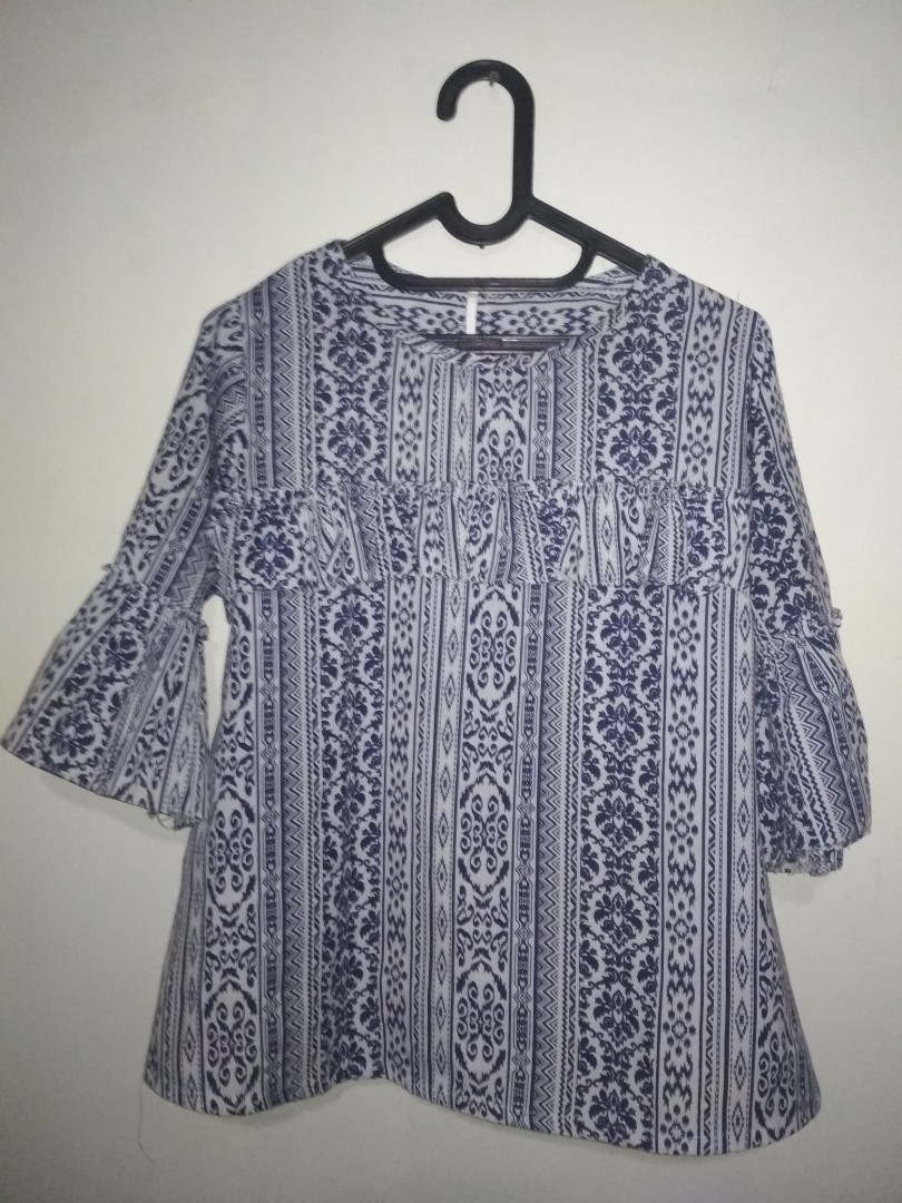 Blouse Cewek Motif Etnik Women S Fashion Women S Clothes Tops On