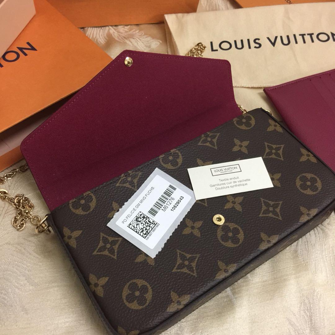 Louis Vuitton Felicie Pochette Monogram LV M61276, Luxury, Bags & Wallets  on Carousell