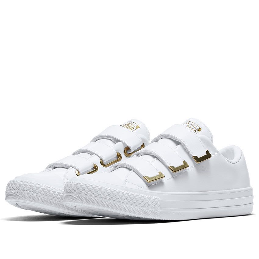 Gold new arrivals velcro converse