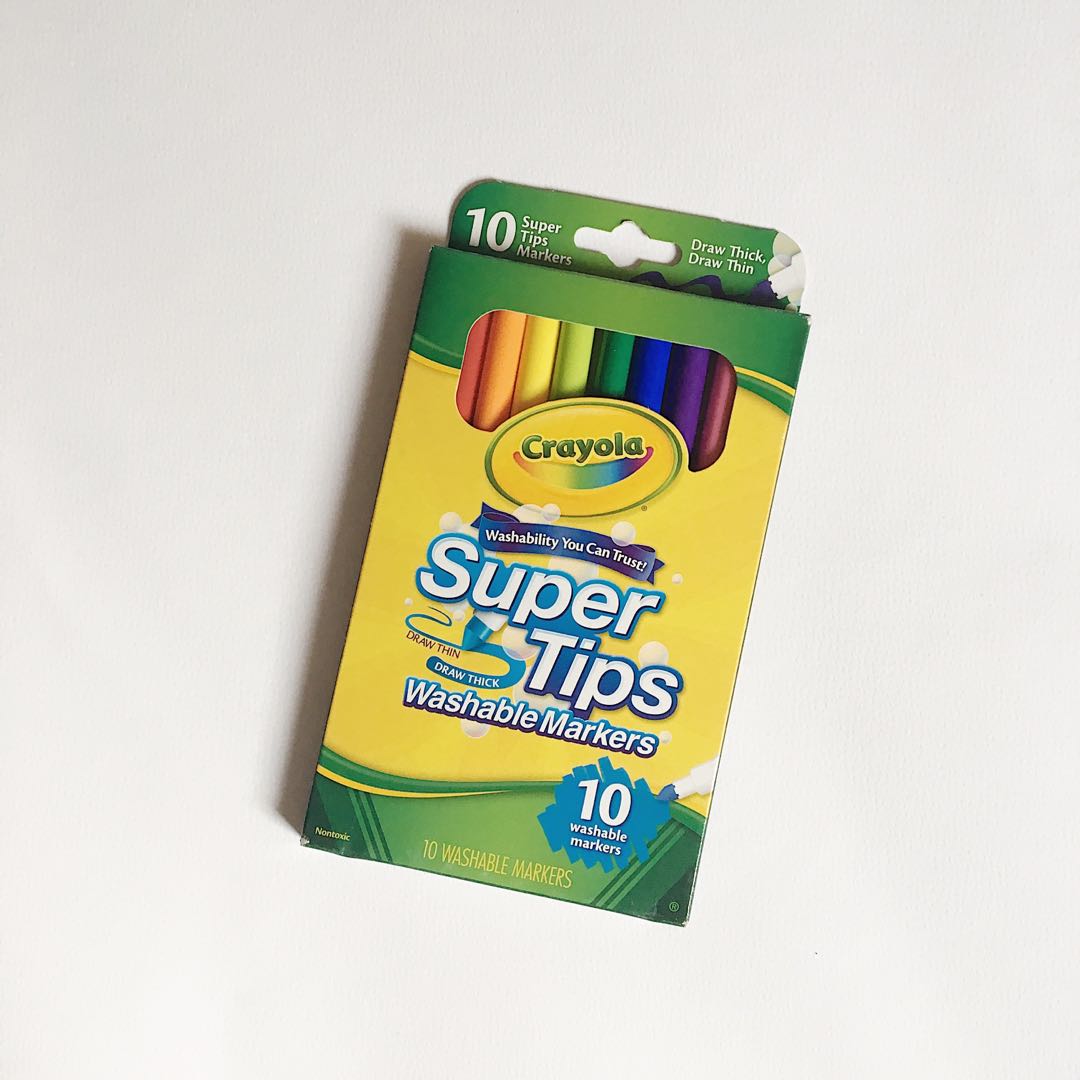 crayola supertips pack of 10, Hobbies & Toys, Stationery & Craft, Other ...