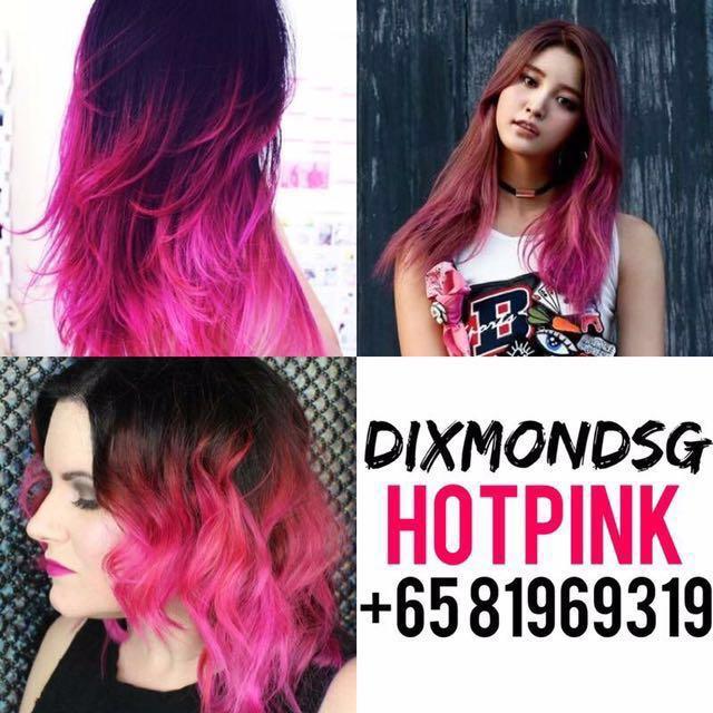 Dixmondsg Hot Pink Violet Dye Women S Fashion Accessories