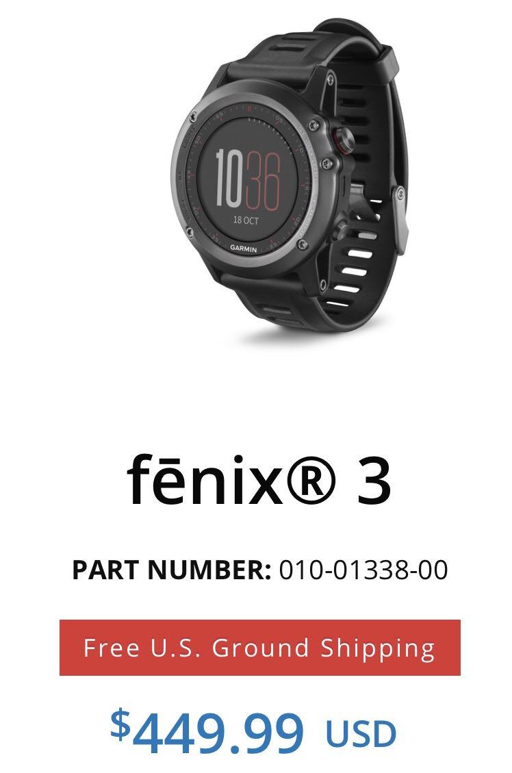 Garmin fenix 3 new arrivals non hr