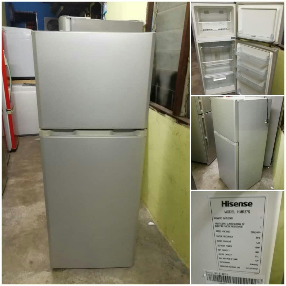 Hisense 2 Door Fridge Refrigerator Peti Sejuk Peti Ais Good Condition Kitchen Appliances On Carousell