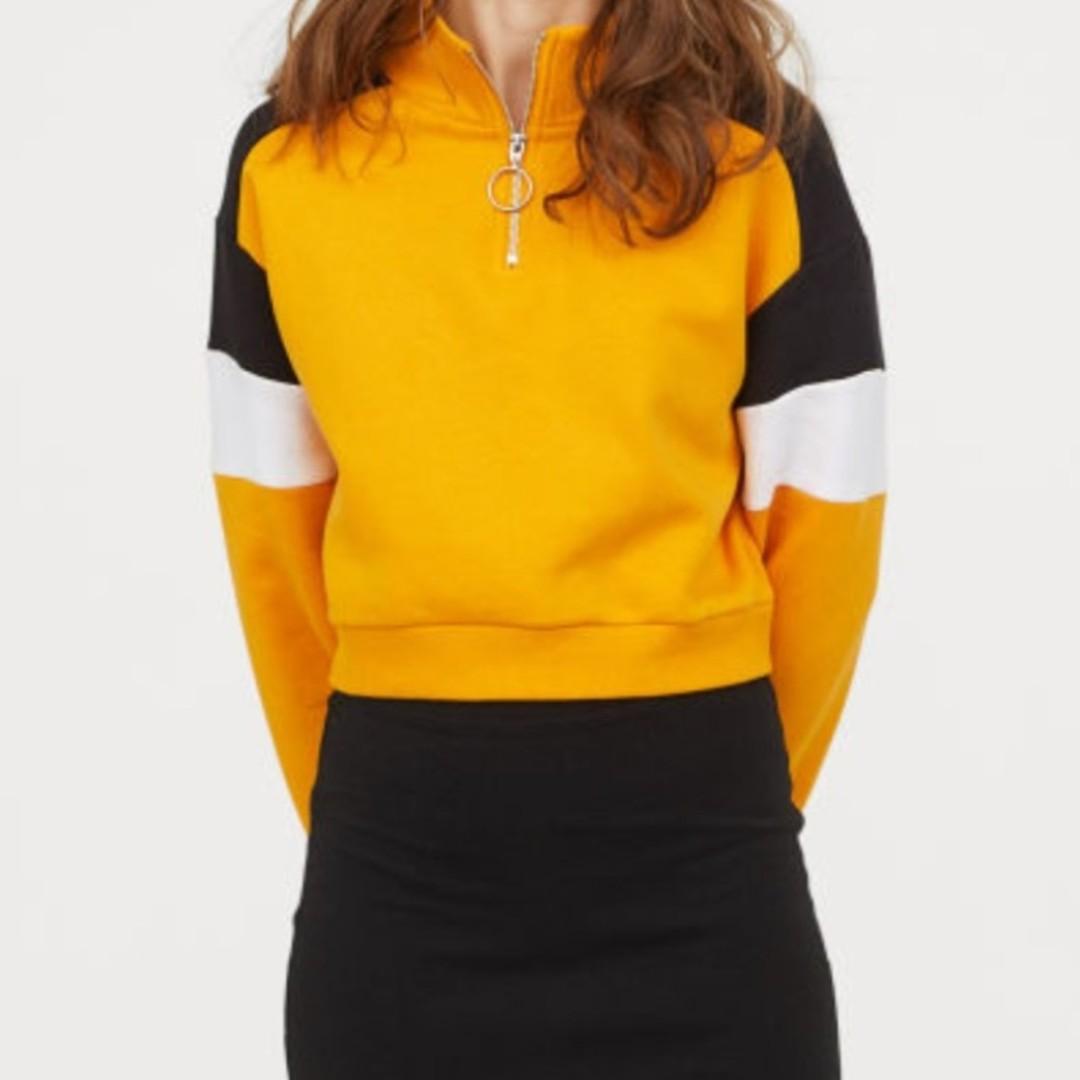 yellow hoodie women's h&m