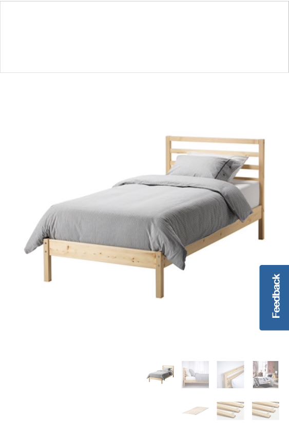 Ikea Bed Frame Single And Slatted Base Furniture Beds Share This Listing