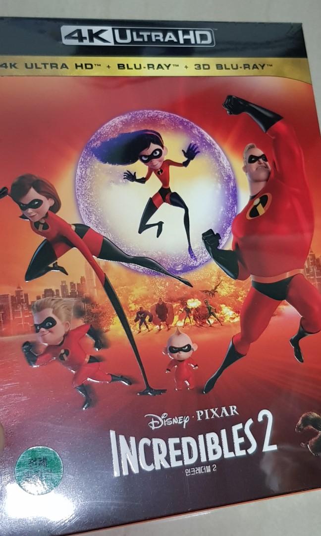 Incredibles 2 4k 3d Bluray 3 Discs Steelbook Music Media Cds