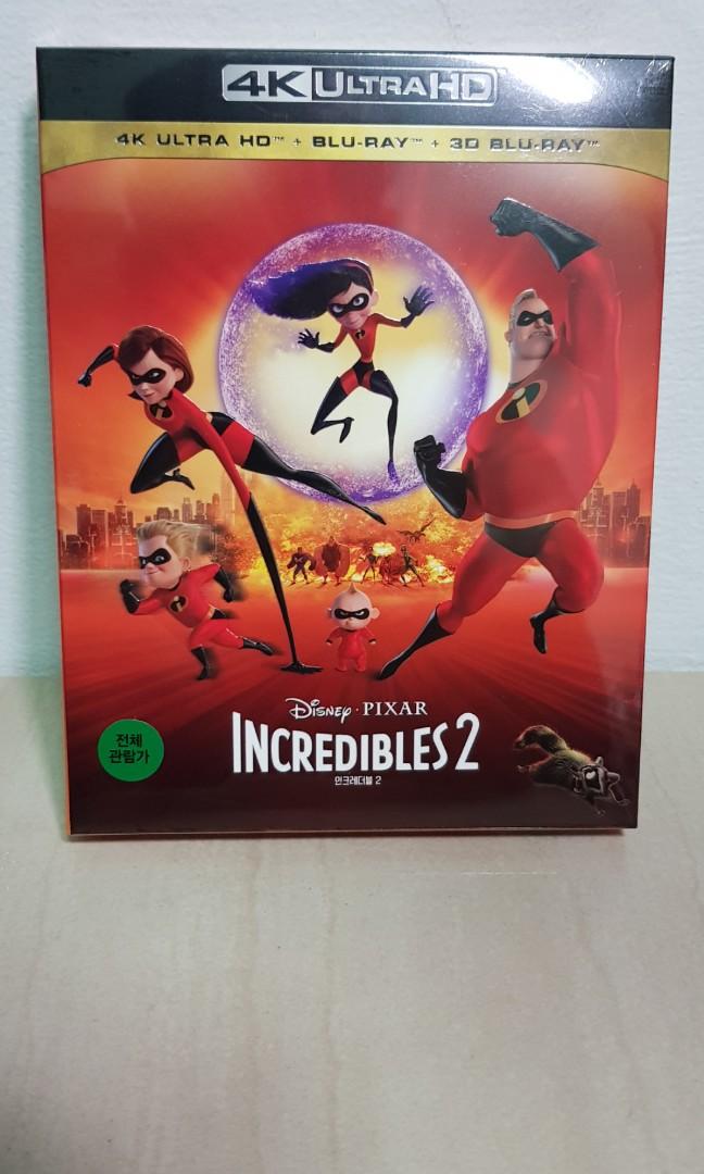Incredibles 2 4k 3d Bluray 3 Discs Steelbook Music Media Cds