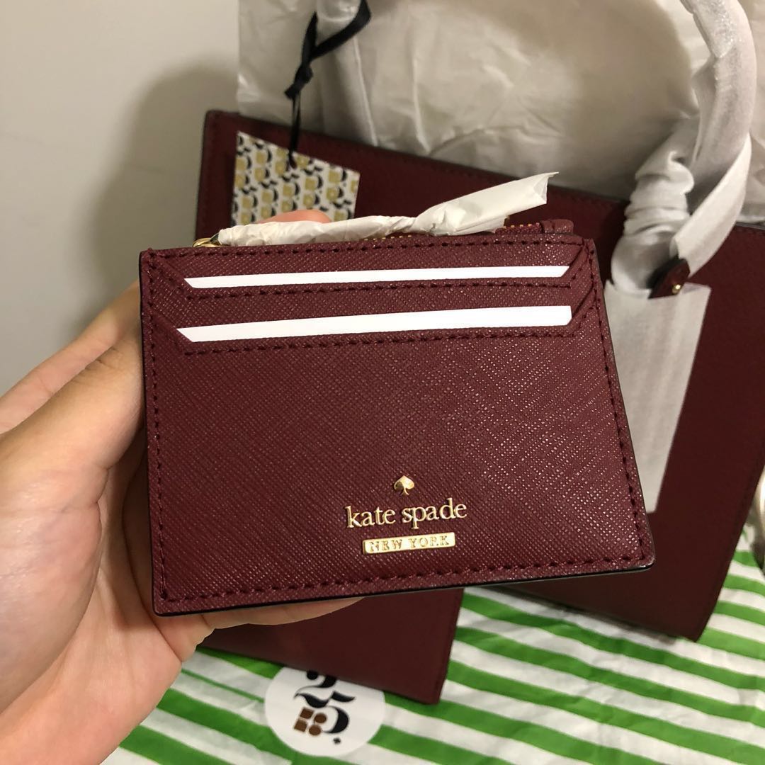 INSTOCK Kate Spade Cameron Street Lalena Card Coin Holder Key Ring