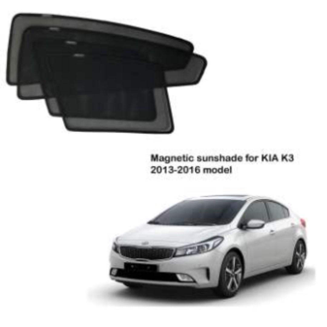 Kia K3 2013 2016 Model Magnetic Sunshade 4pcs Ss K3 Car Accessories Accessories On Carousell