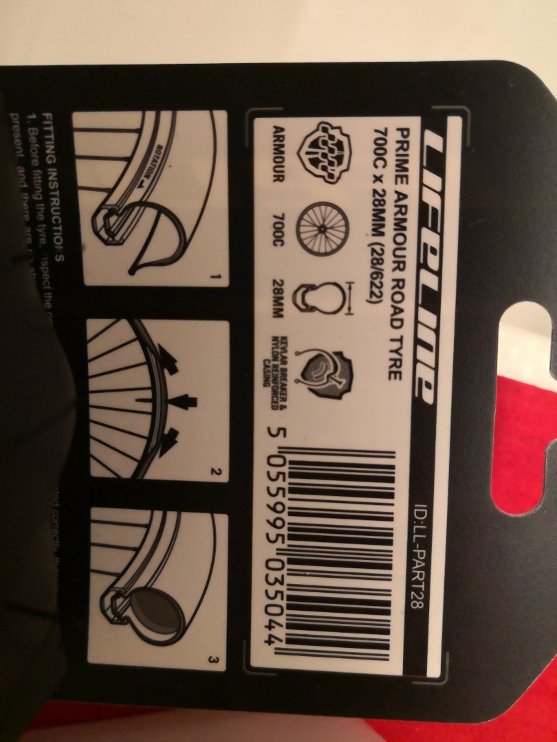 LifeLine Prime Armour Road Tyre Sports Equipment Bicycles Parts Parts Accessories on Carousell