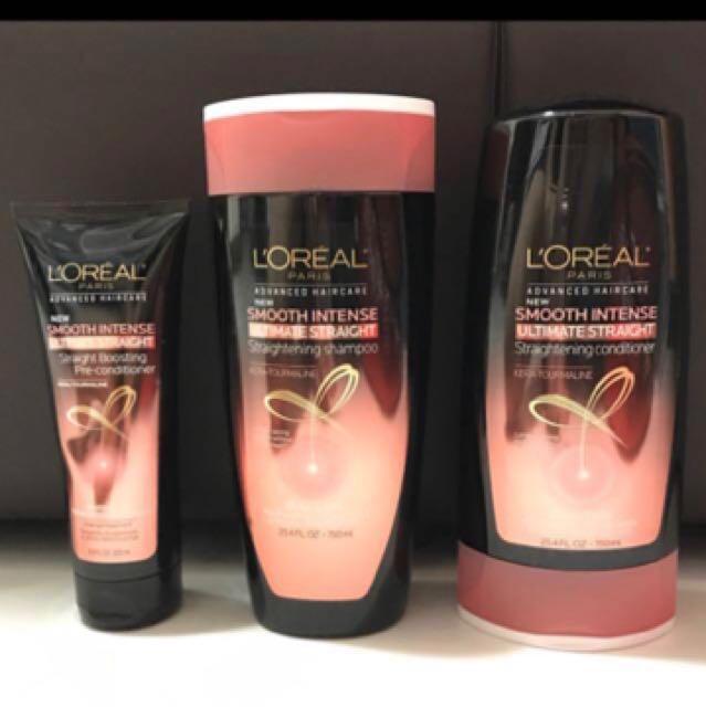 L Oreal Straightening Shampoo Set Health Beauty Hair Care On