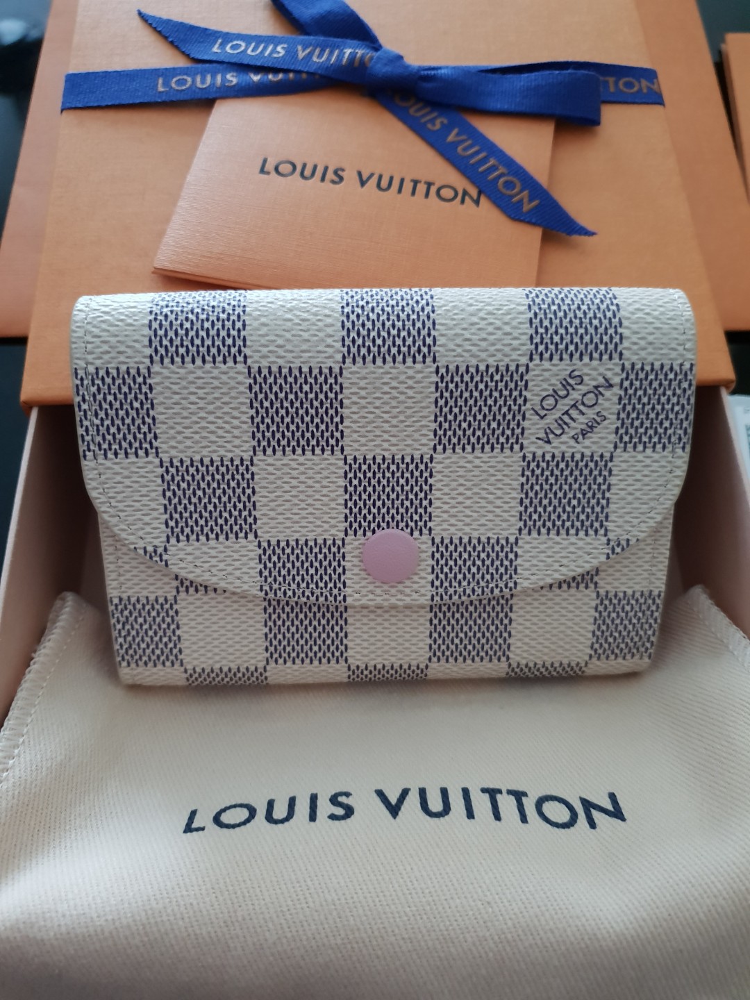 Louis Vuitton LV Rosalie Coin Purse Damier Azur, Luxury, Bags