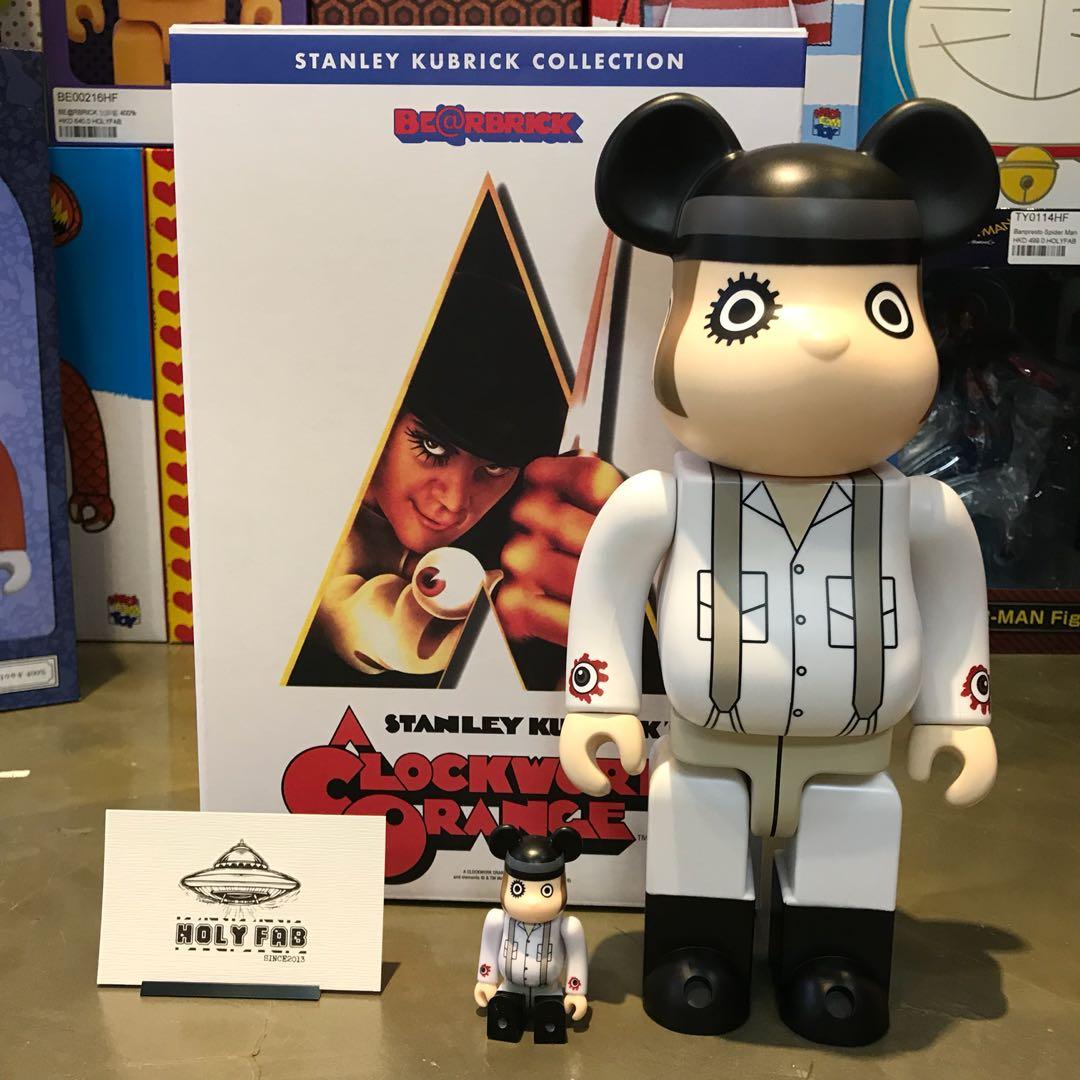 Bearbrick clockwork shop orange