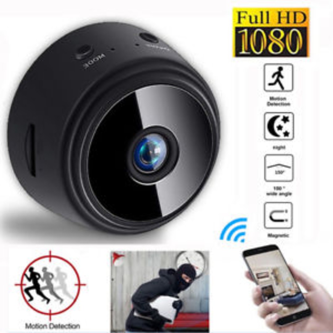Upgraded Mini Spy IP Camera Wireless WiFi HD 1080P Hidden Home Security ...