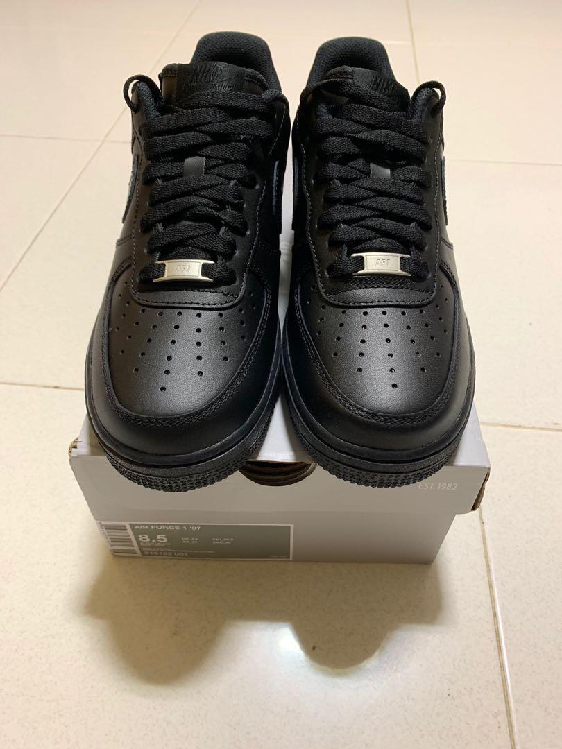 air force 1 black 7.5