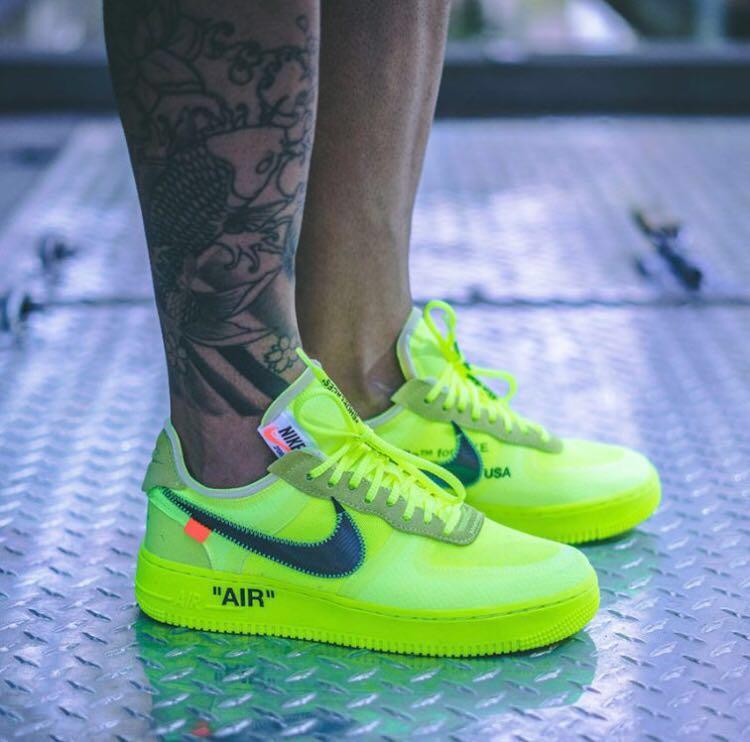 off white x nike air force 1 yellow
