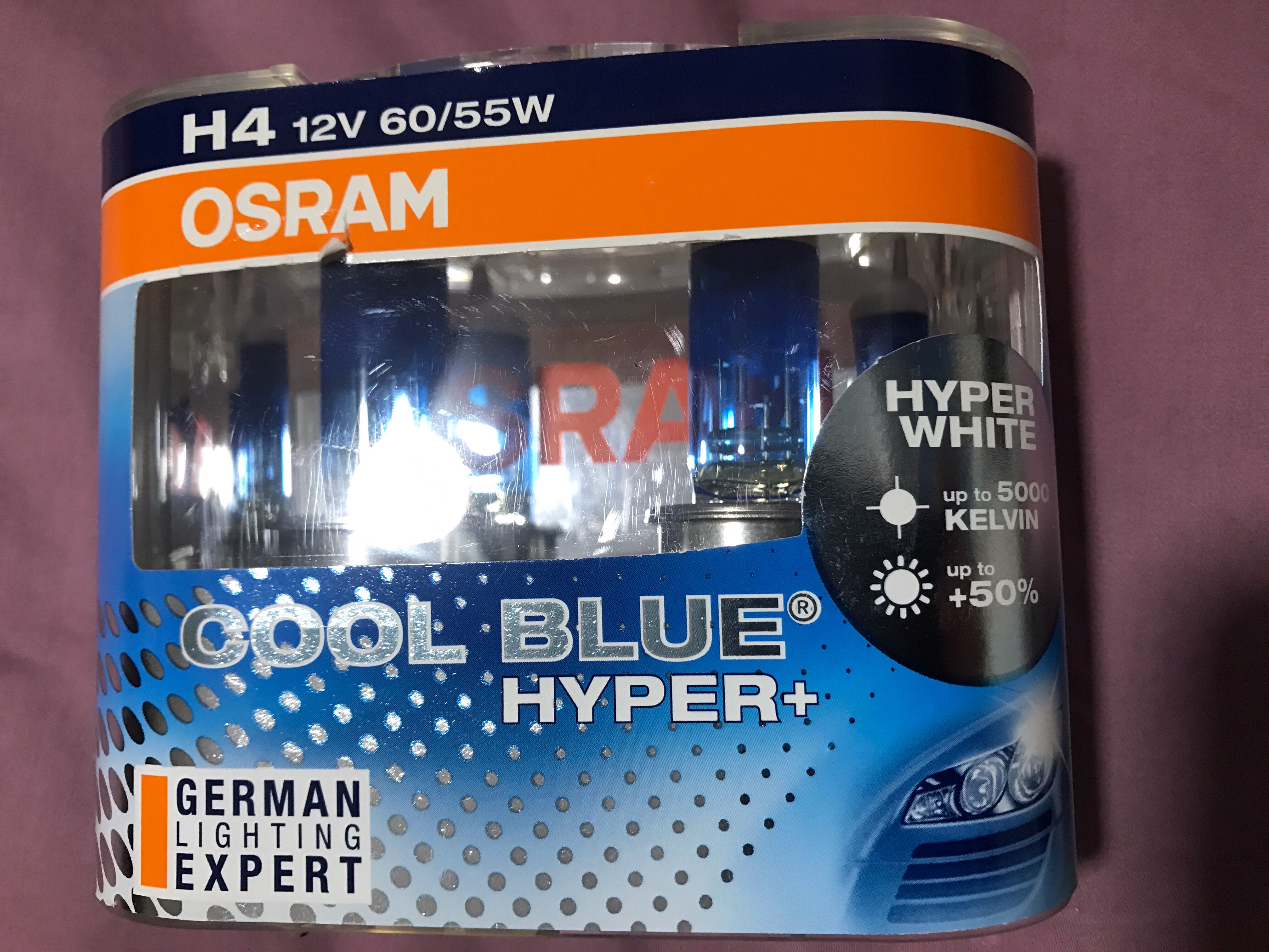 Osram H4 Cool Blue Hyper Bulbs Car Accessories Electronics Lights On Carousell