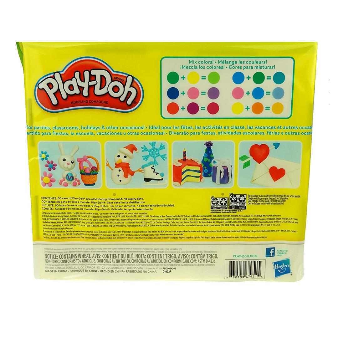 Play-Doh Modeling Compound 50- Value Pack Case of Colors , Non-Toxic , Assorted