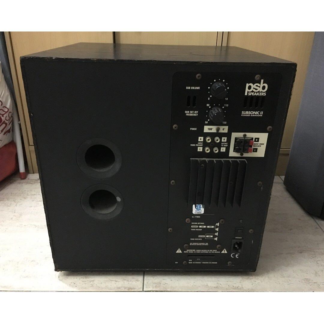 PSB subsonic II 12inch Powered Active Subwoofer (300 Watts), Made in