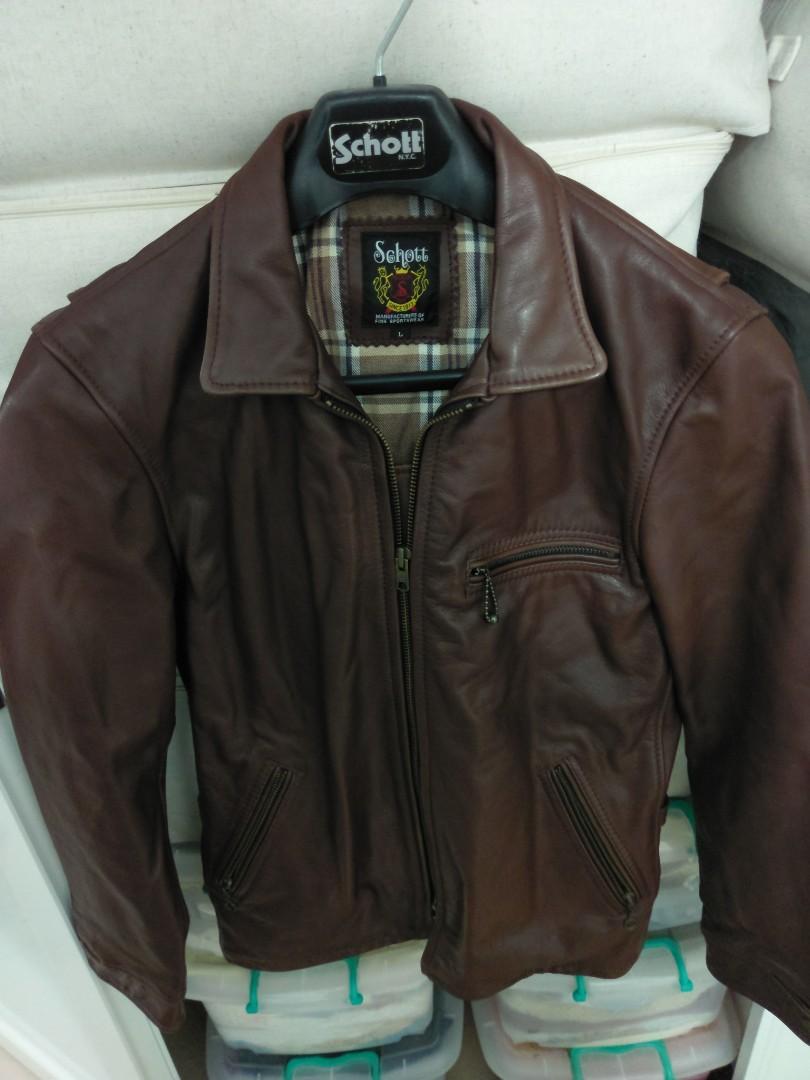 Schott 103us trucker jacket 皮褸, 男裝 