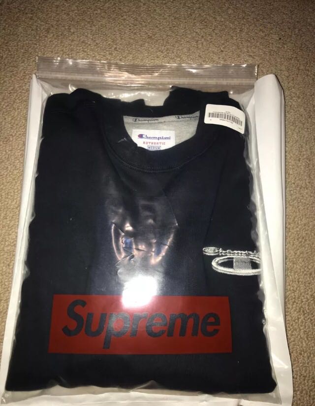 Supreme x Champion sweatshirt fw18 Men s Fashion Tops Sets