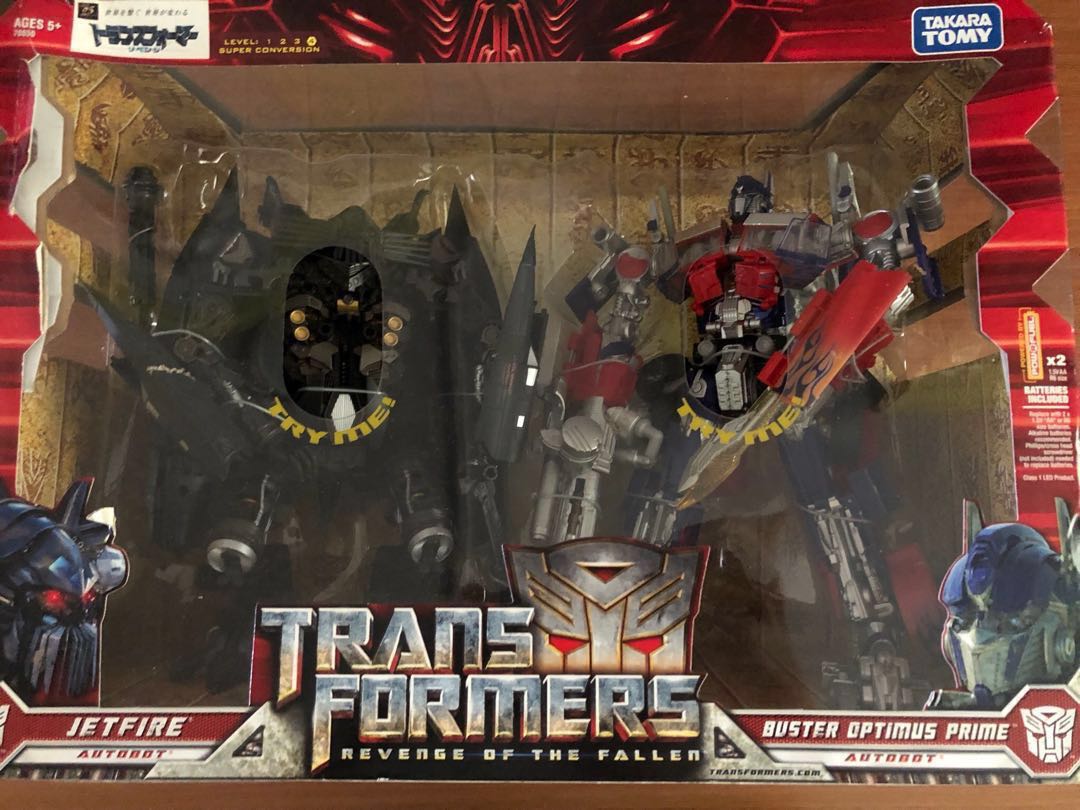 Ultimate Jetpower Buster Optimus Prime And Jetfire Set Transformers