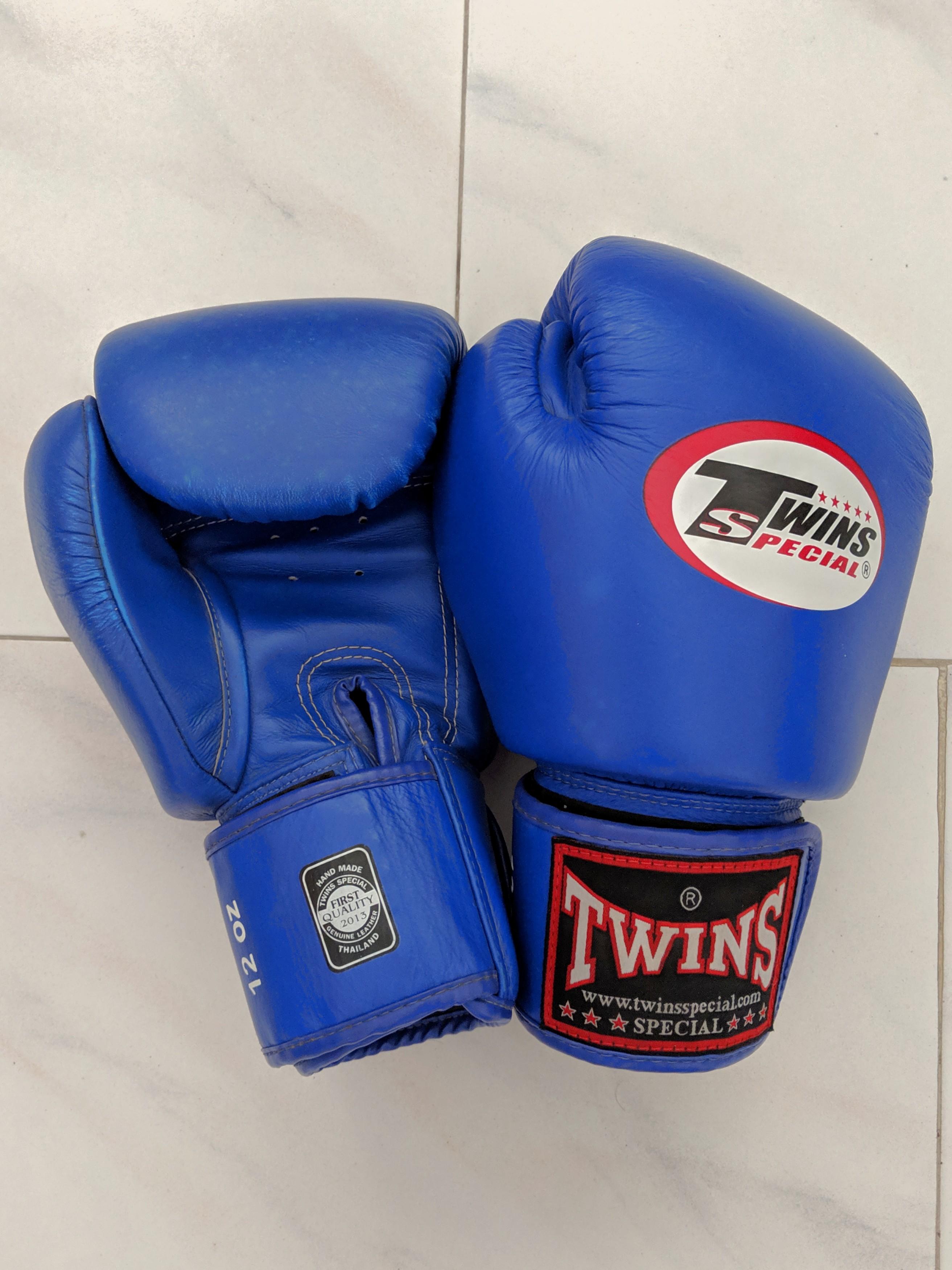 Twins Boxing Gloves Blue 12oz Sports Equipment Sports Games
