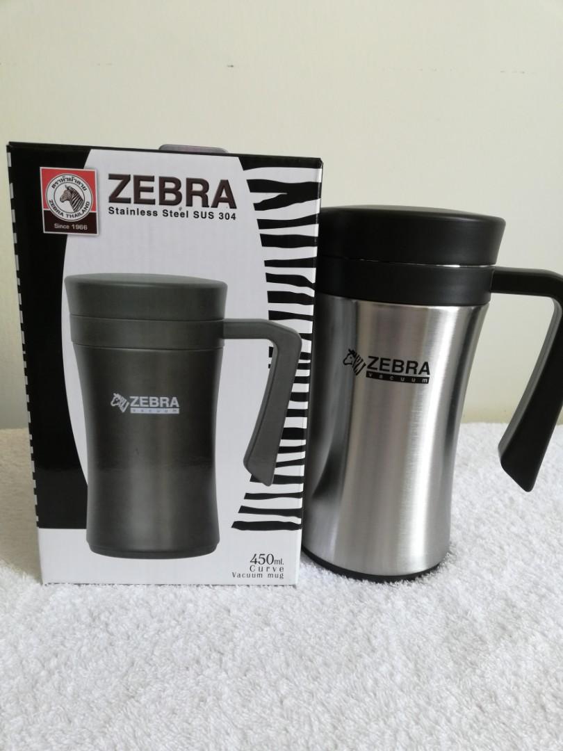 Zebra Stainless Steel Vacuum Mug 450ml, TV & Home Appliances, Kitchen Appliances, Water Purifers
