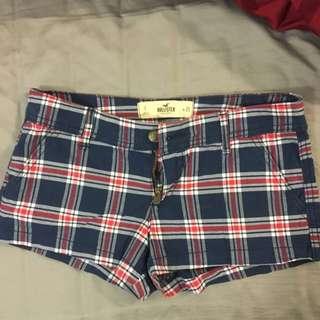 Hollister 女格子 短褲