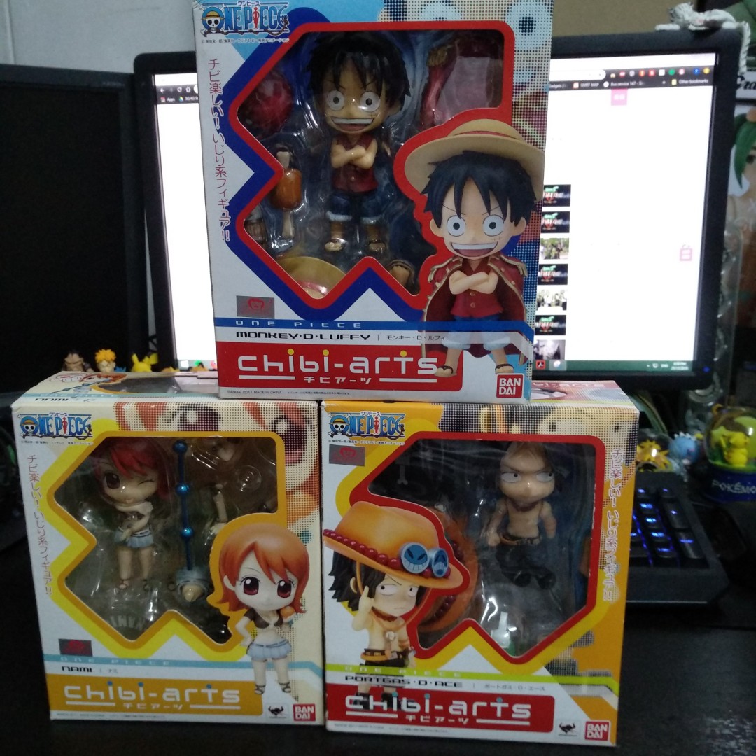 3pcs 65 Luffy Nami Ace Chibi Arts Series Hobbies Toys Toys Games On Carousell