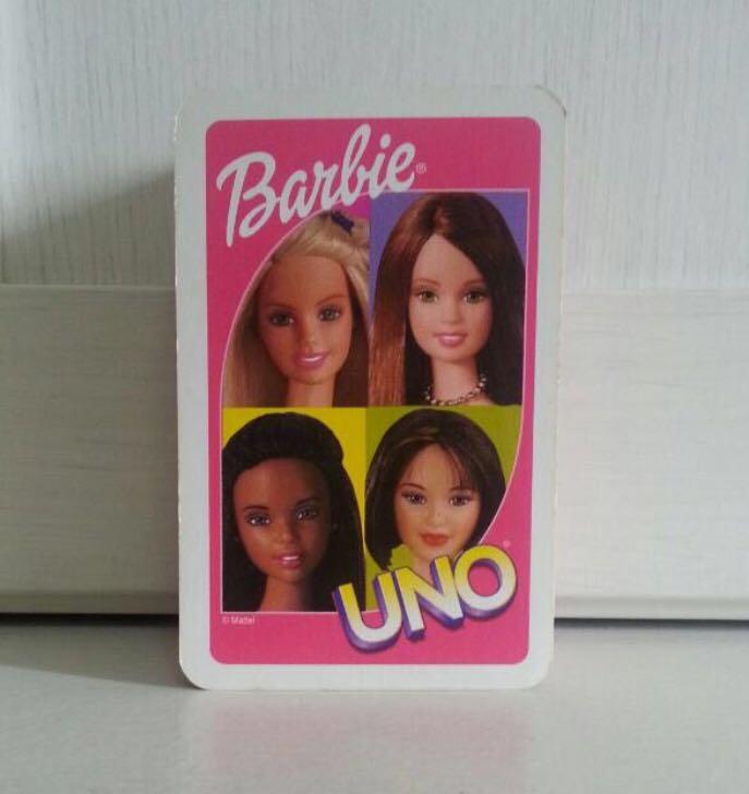 barbie uno cards