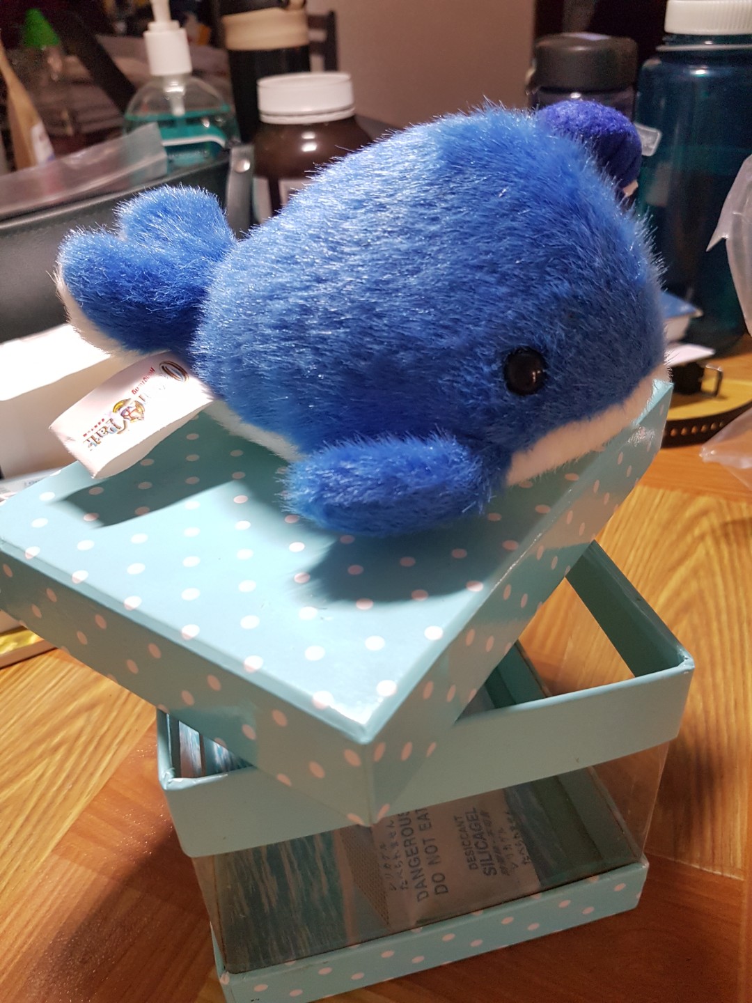stuffed blue whale