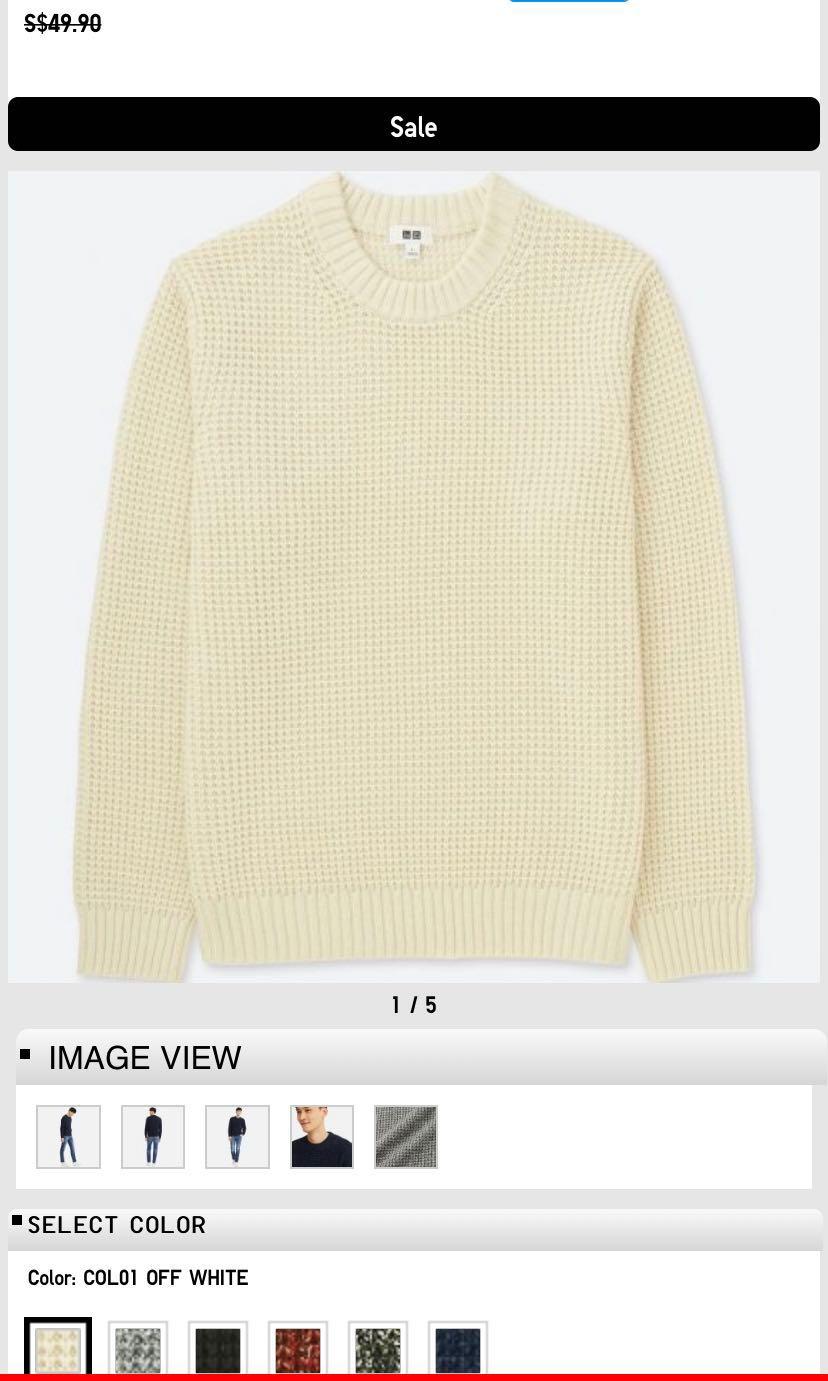waffle sweater uniqlo