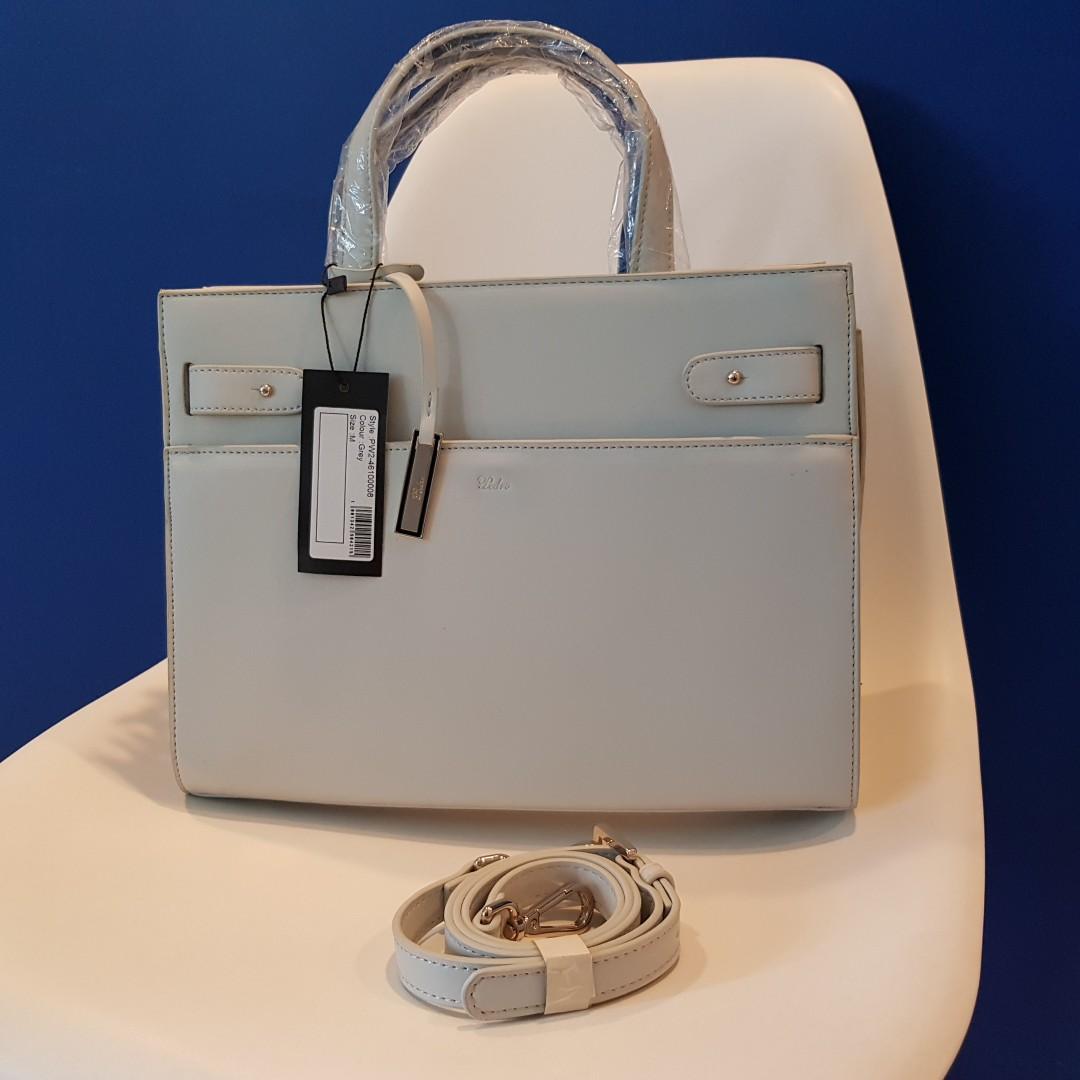 grey colour handbags