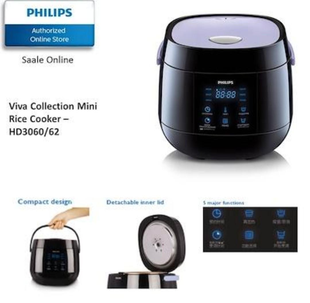 Philips Viva Collection 0 7l Rice Cooker Hd3060 Home Appliances Kitchenware On Carousell